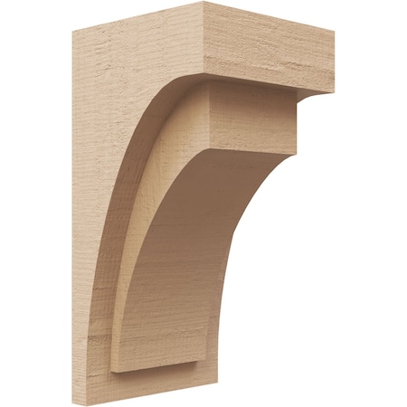 Ekena Millwork 6"W x 6"D x 12"H Wide Rivera Rough Cedar Woodgrain TimberThane Corbel, Primed Tan CORUR06X06X12RIVRCPR